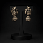 Heritage stud earrings displayed on black jewellery stand
