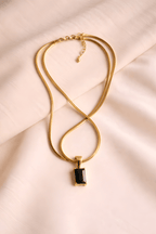 Stone Rectangle Pendant Necklace for Women | Kayahh Jewels