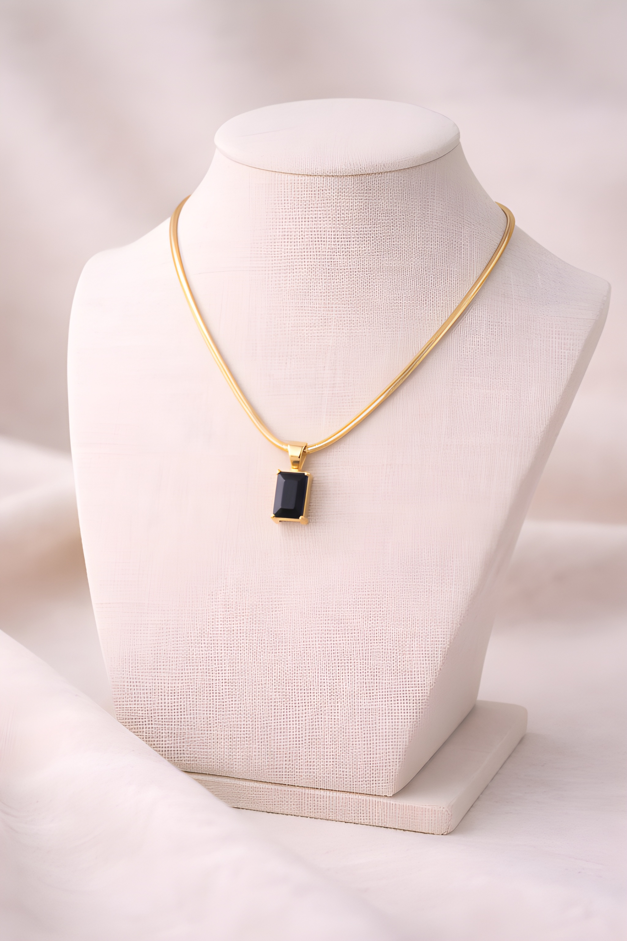 Stone Rectangle Pendant Necklace for Women | Kayahh Jewels
