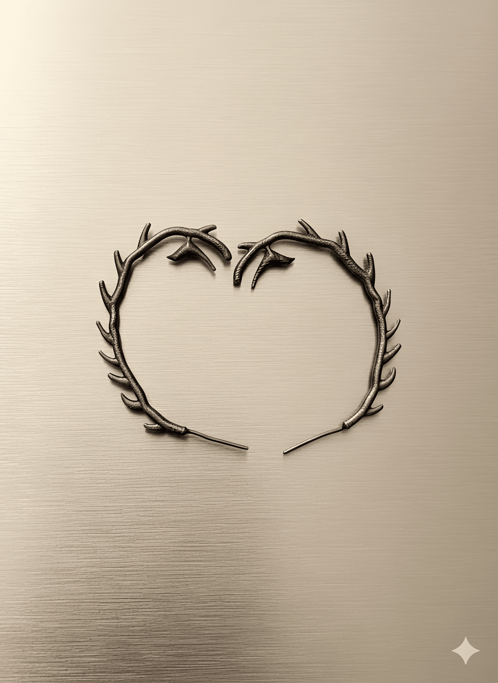 Branch-inspired handcrafted ear cuff earrings displayed on golden background