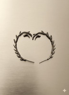 Branch-inspired handcrafted ear cuff earrings displayed on golden background