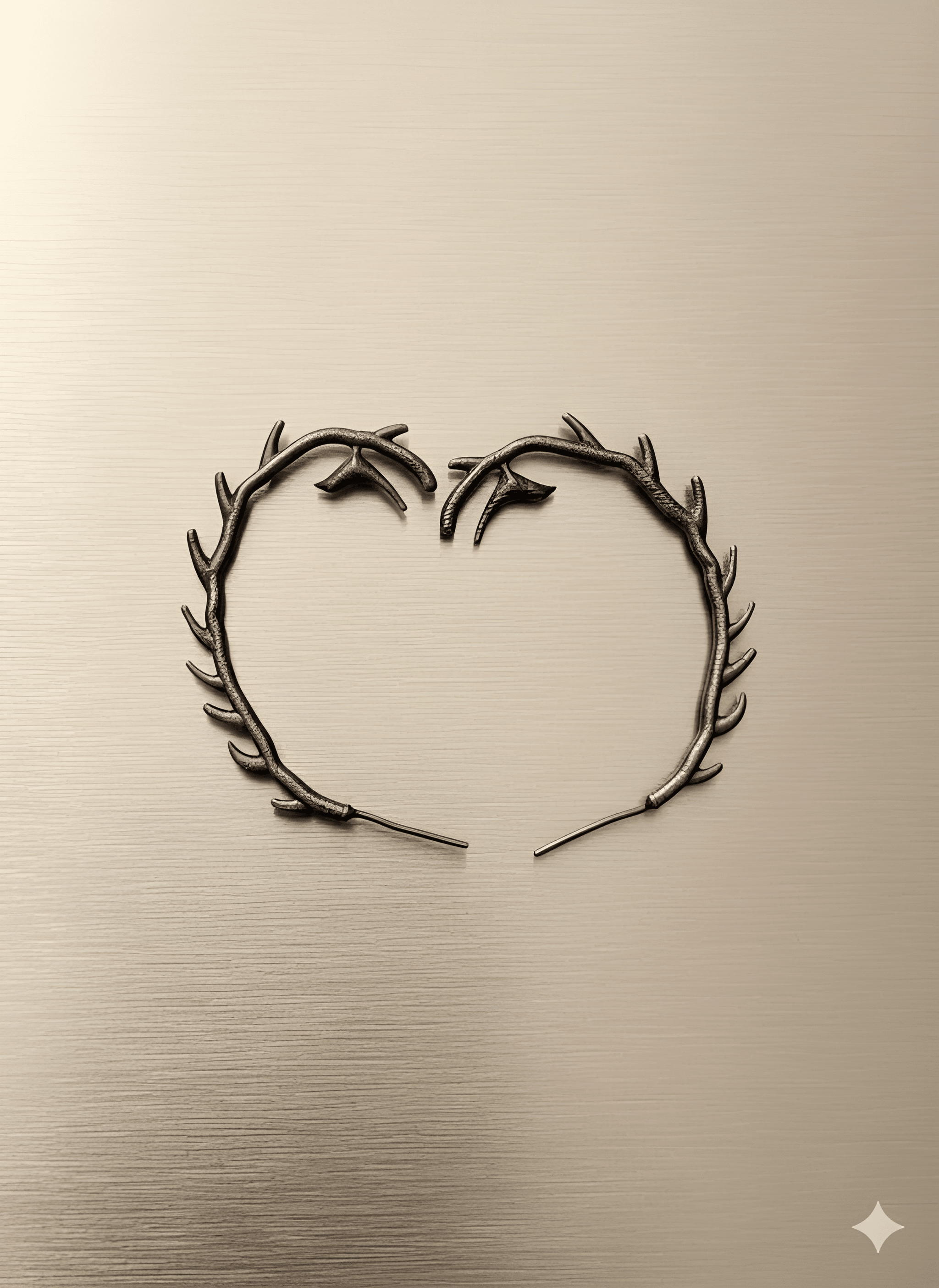 Branch-inspired handcrafted ear cuff earrings displayed on golden background