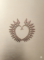 Leaf motif oxidised ear cuff with detailed handcrafted design
