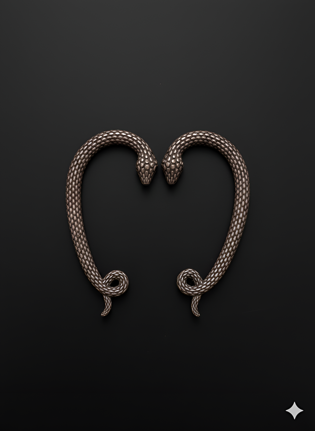 Textured Naga ear cuff showcasing sculptural wrap detailing
