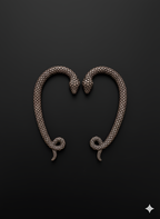 Textured Naga ear cuff showcasing sculptural wrap detailing
