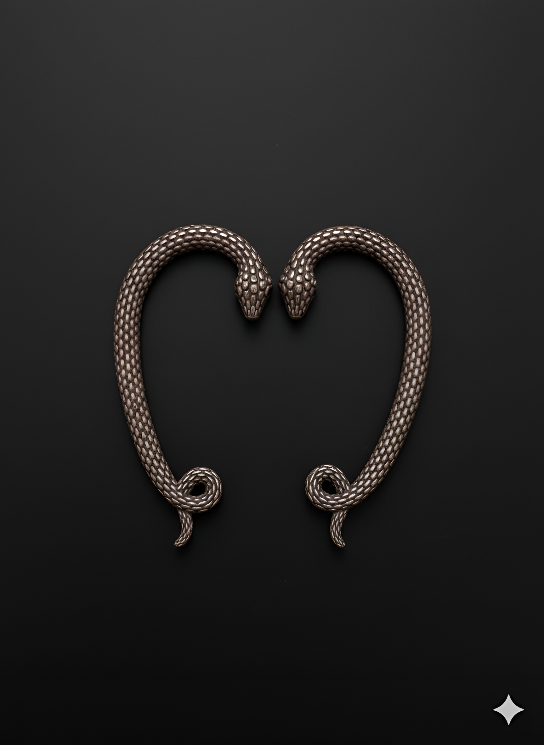 Textured Naga ear cuff showcasing sculptural wrap detailing
